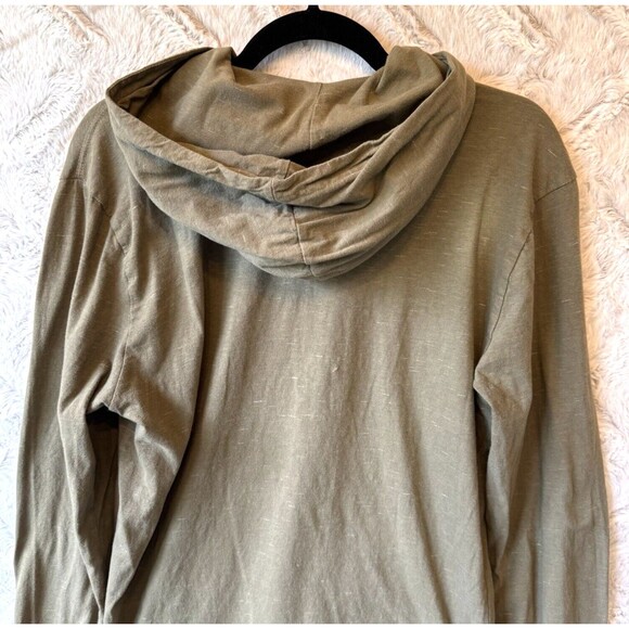 THE NORTH FACE Shirt Mens Medium 1/4 Snap Pullover Hooded Brown Lightweight - Picture 7 of 11